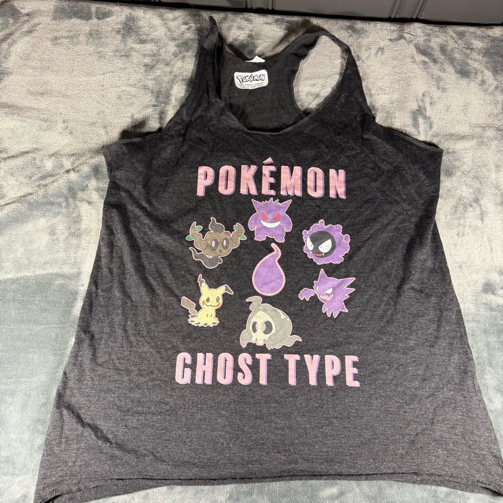 Zuni Sportswear Pokémon Ghost Type Graphic Tank Top Women’s Size XXL - Gray